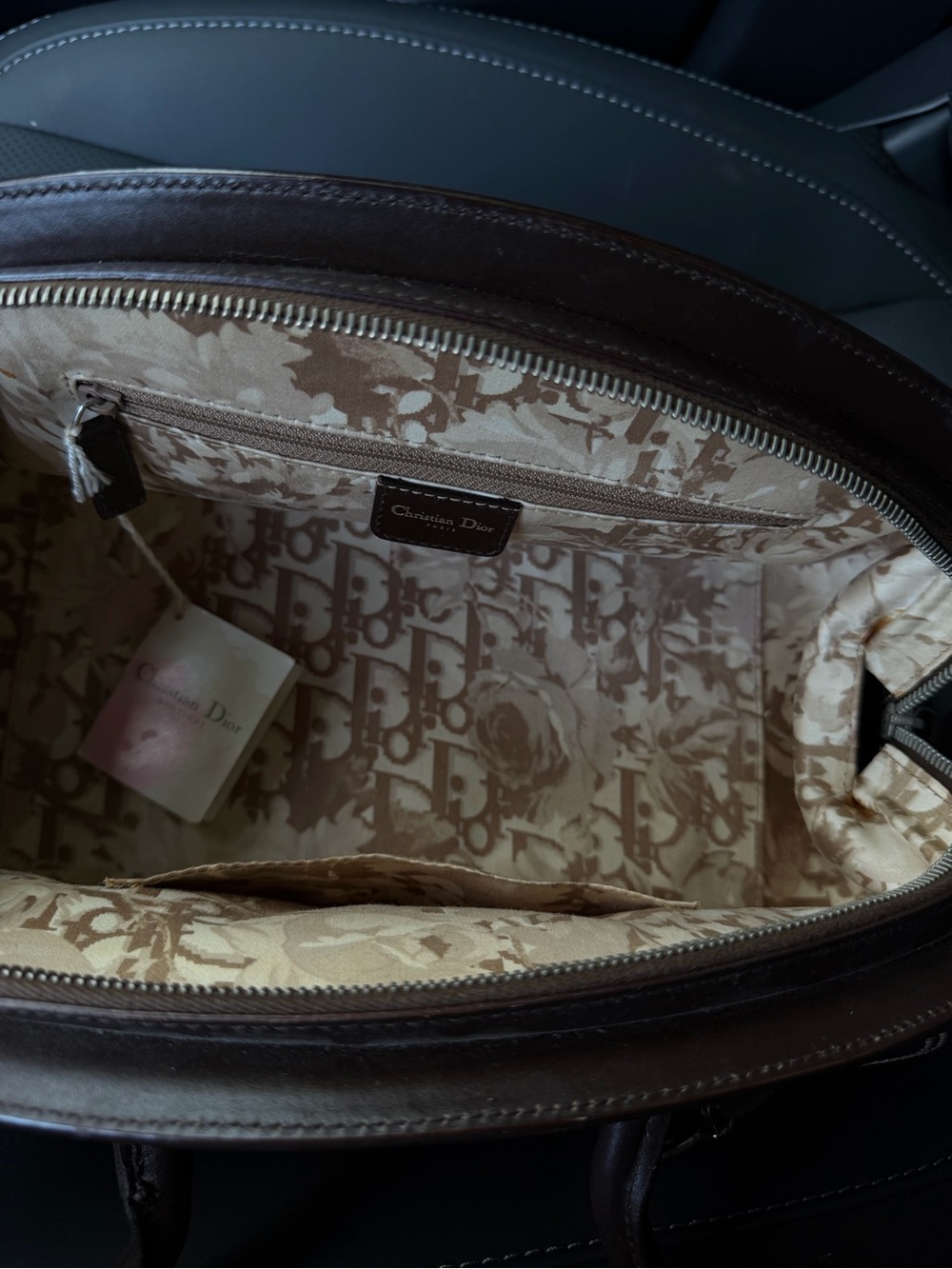 Rare Christian Dior Detective Bag Brown Leather Galliano Era C&D Charm Y2K - Picture 10 of 16